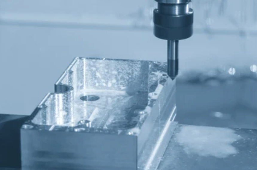 CNC machine chamfer cutting aluminium