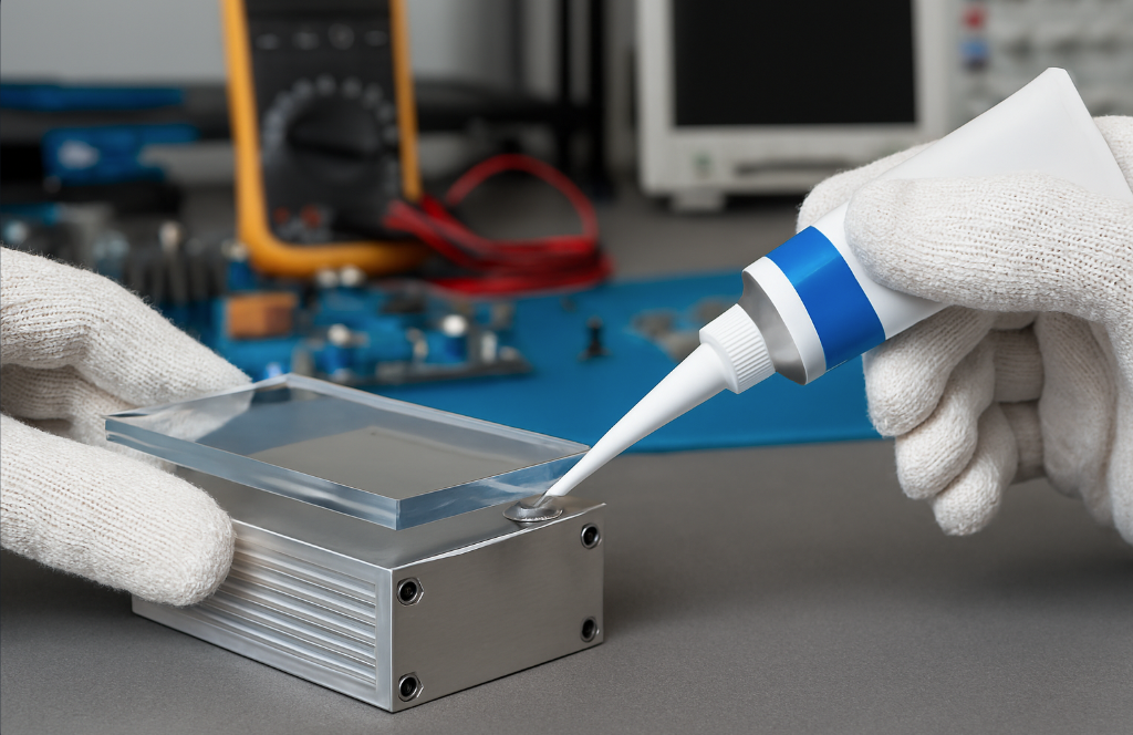 In electronics or robotics labs bond acrylic cover aluminium