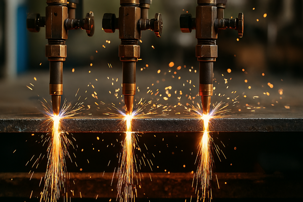 Oxy-Fuel Cutting Machines cutting metal