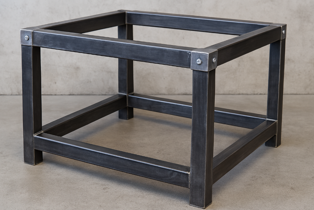 hollow sections bolt to corner brackets