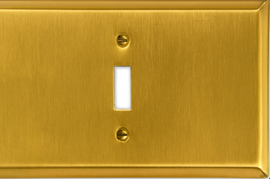 brass plate switch plate
